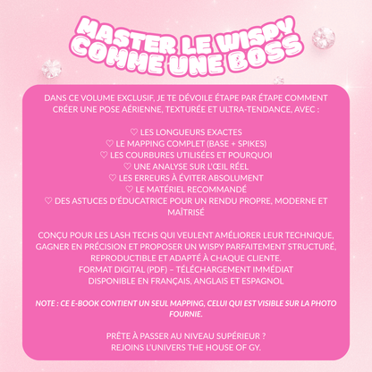 Lash Map Vol.1 (WISPY) - Extensions de cils par The House of Gy